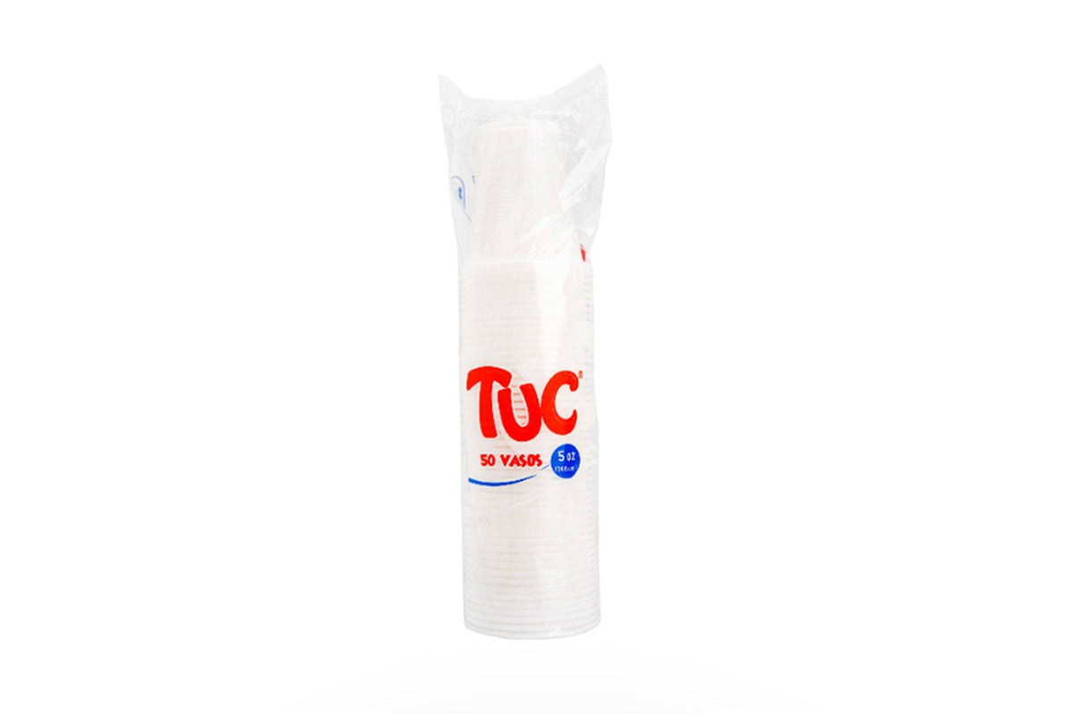 Vaso 5 Oz Blanco Paquete 50 unidades Tuc
