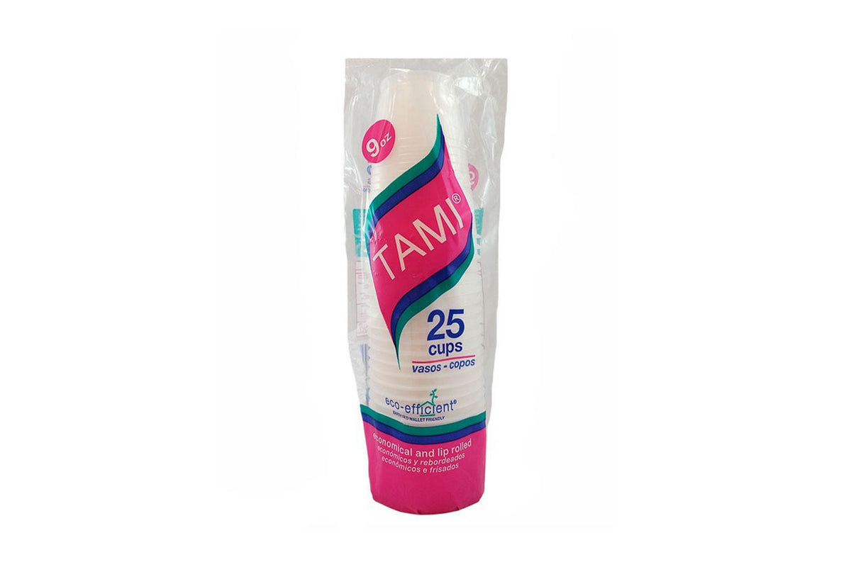 Vaso 9 Oz Transparente Paquete 25 unidades Tami