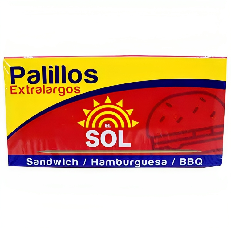 Palillo Hamburguesa Display 125 Unidades Sol