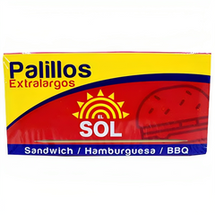 Palillo Hamburguesa Display 125 Unidades Sol