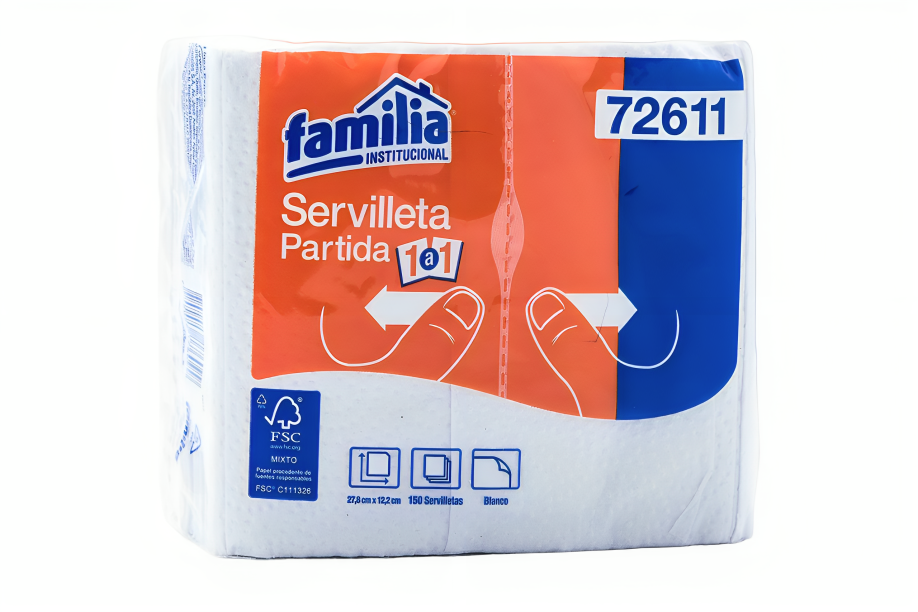 Servilleta Partida Paquete 150 Unidades Familia